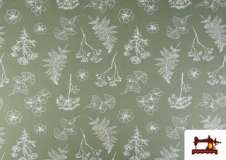 Acheter Tissu Coton Imprimé Botanique