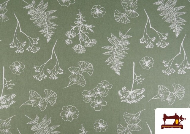 Vente de Tissu Coton Imprimé Botanique