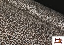 Acheter Tissu Sweat French Terry Imprimé Léopard couleur Brun