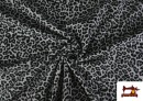 Vente en ligne de Tissu Sweat French Terry Imprimé Léopard couleur Gris