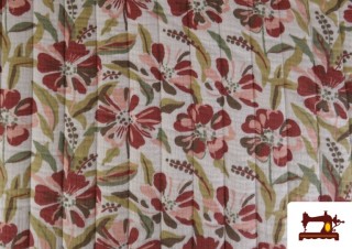 Tissu Mousseline de Coton Matelassée Réversible