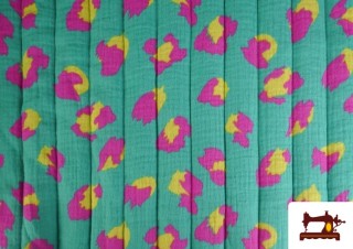 Tissu Mousseline de Coton Matelassée Réversible