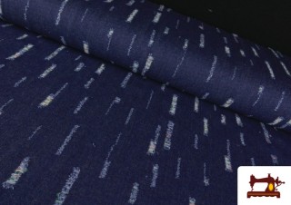 Tissu Denim Jean Effiloché Multicolore