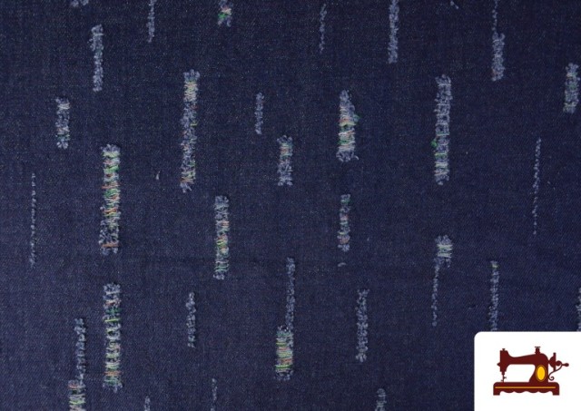 Acheter Tissu Denim Jean Effiloché Multicolore