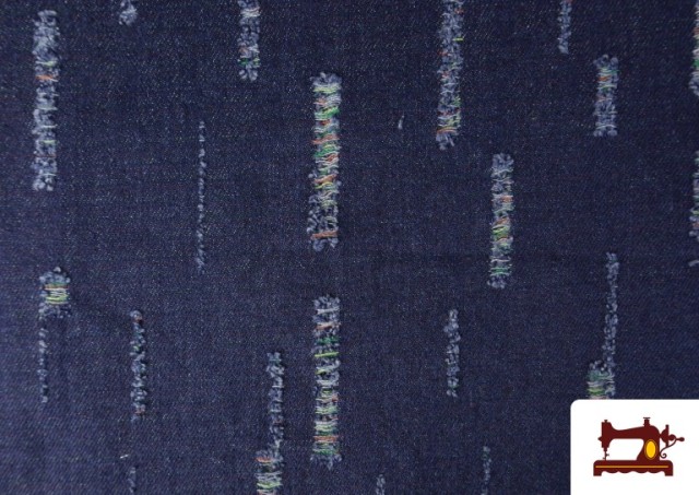 Vente de Tissu Denim Jean Effiloché Multicolore