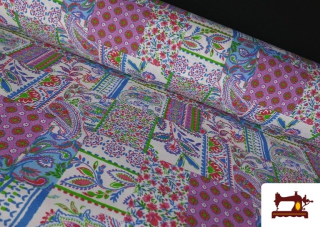 copy of Tissu Toile Imprimé Mandalas Colorés