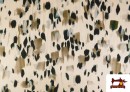 Acheter Tissu Jersey Viscose Taches Noires et Beige