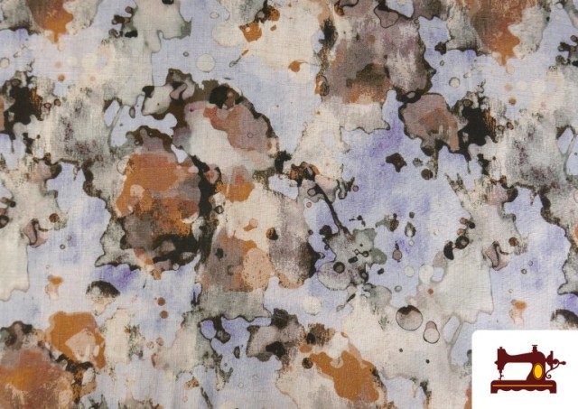 Acheter Tissu Lin Viscose Imprimé Effet Vieilli