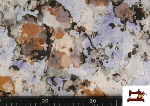 Vente de Tissu Lin Viscose Imprimé Effet Vieilli