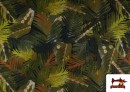 Vente de Tissu Viscose Tropicale Feuilles