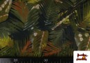Acheter en ligne Tissu Viscose Tropicale Feuilles
