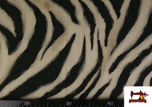 Vente de Tissu Jersey Viscose Imprimé Zèbre