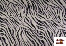 Acheter Tissu Viscose Imprimé Zèbre Noir et Lilas