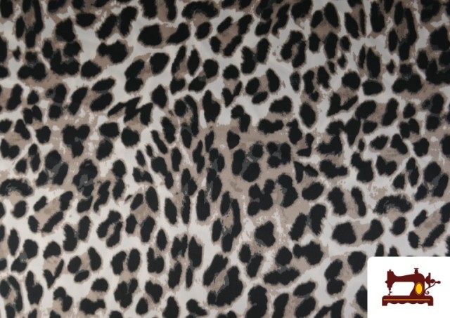 Acheter Tissu Crêpe Satin Imprimé Léopard