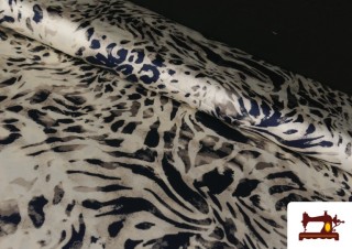 Tissu Crêpe Satin Imprimé Animal