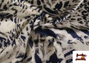 Tissu Crêpe Satin Imprimé Animal