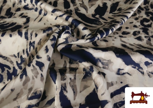 Tissu Crêpe Satin Imprimé Animal