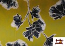 Vente de Tissu Crêpe Satin Imprimé Floral couleur Vert