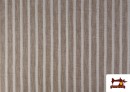 Acheter Tissu Rayures Coordonné Aspect Lin en Polyester couleur Beige