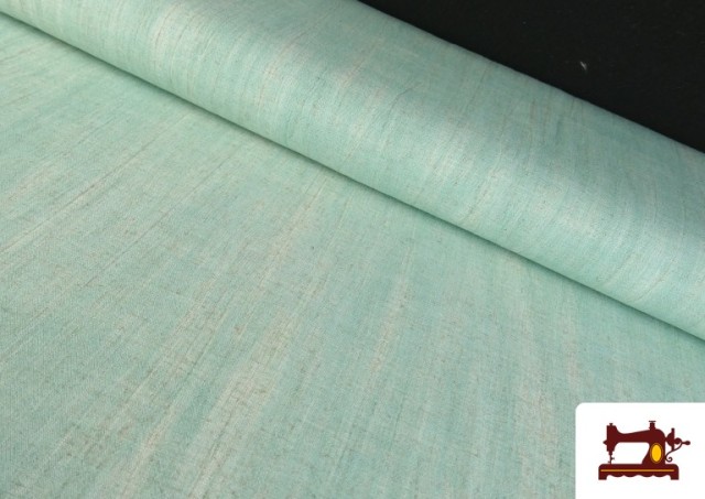 Tissu Lin Viscose Lavé à la Pierre 137cm couleur Vert menthe