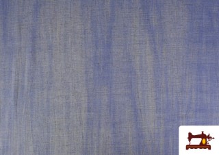 Tissu Lin Viscose Lavé à la Pierre 137cm couleur Bleu