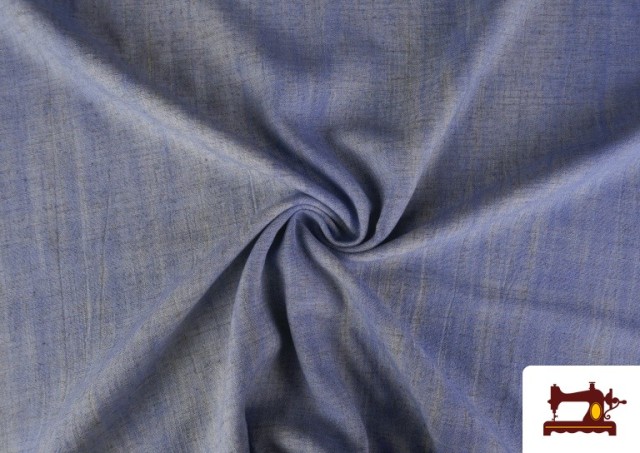 Acheter Tissu Lin Viscose Lavé à la Pierre 137cm couleur Bleu