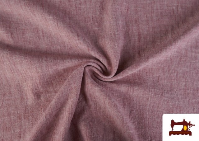 Tissu Coordonné Aspect Lin en Polyester couleur Rouge