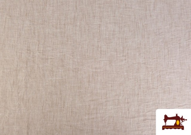 Tissu Coordonné Aspect Lin en Polyester couleur Beige