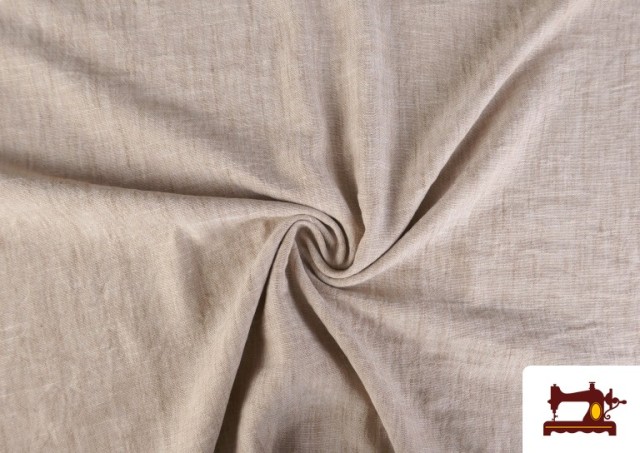 Acheter Tissu Coordonné Aspect Lin en Polyester couleur Beige