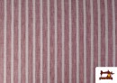 Acheter Tissu Rayures Coordonné Aspect Lin en Polyester couleur Rouge