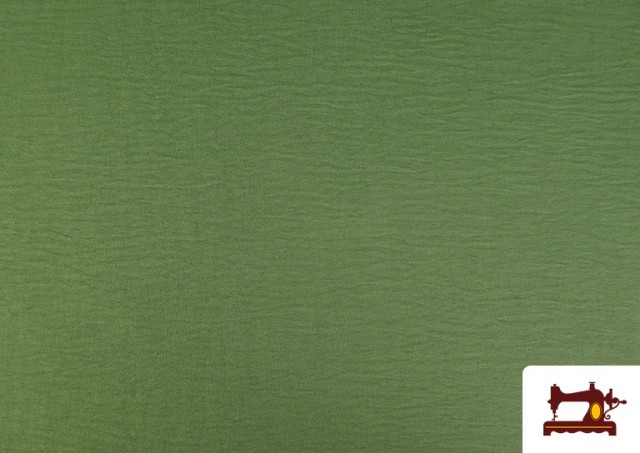 Tissu Bambula Froissé Pour Vêtements d’Été Couleurs Unies couleur Verde manzana