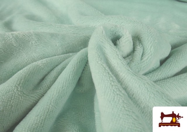 Tissu pour Serviettes avec Boucle Américaine de Couleur Beige Sable couleur Vert menthe