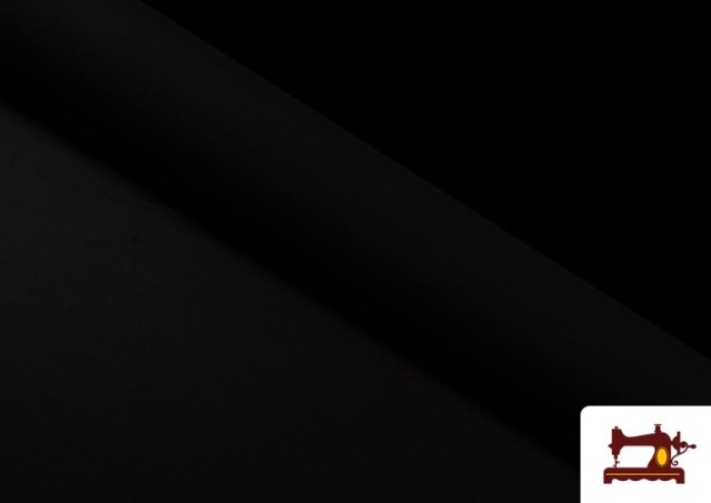 Tissu Pièce de Popeline de 25 Mètres - Rouleau de Tissu couleur Noir