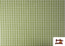 Tissu avec Carreaux Vichy en Coton 100% couleur Kaki
