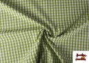 Tissu avec Carreaux Vichy en Coton 100% couleur Kaki