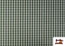 Tissu avec Carreaux Vichy en Coton 100% couleur Vert Bouteille