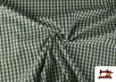Tissu avec Carreaux Vichy en Coton 100% couleur Vert Bouteille