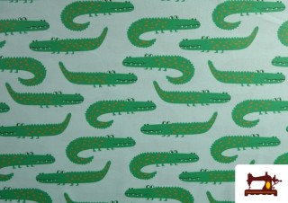 Acheter Tissu Coton Imprimé Crocodiles