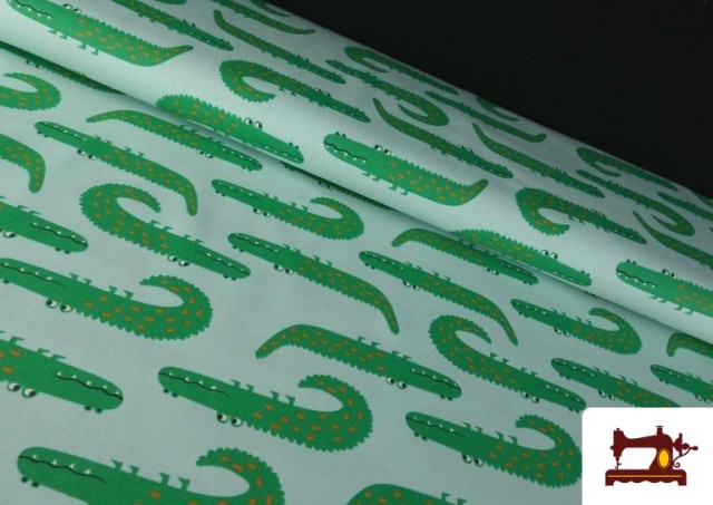 Tissu Coton Imprimé Crocodiles