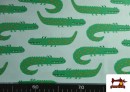 Acheter en ligne Tissu Coton Imprimé Crocodiles