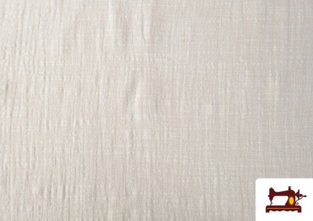 Acheter en ligne Tissu Coton 100% Lavé 130cm de Largeur couleur Blanc