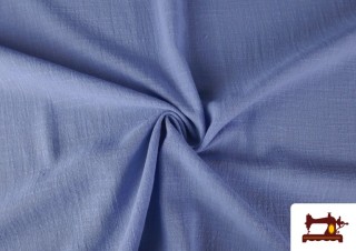 Tissu Coton 100% Lavé 130cm de Largeur couleur Bleu