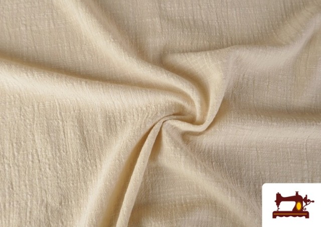 Acheter Tissu Coton 100% Lavé 130cm de Largeur couleur Beige