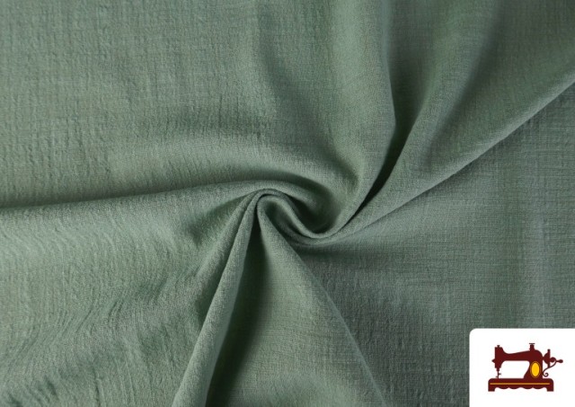Tissu Coton 100% Lavé 130cm de Largeur couleur Vert