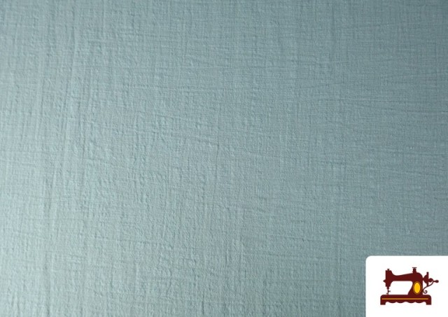 Tissu Coton 100% Lavé 130cm de Largeur couleur Vert mer