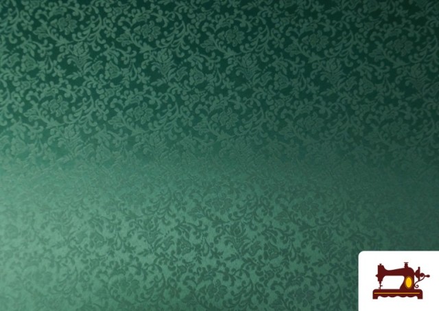 Vente de Tissu Jacquard Brocart Floral Largeur 280cm couleur Vert