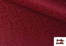 Tissu Jacquard Brocart Floral Largeur 280cm couleur Rubis