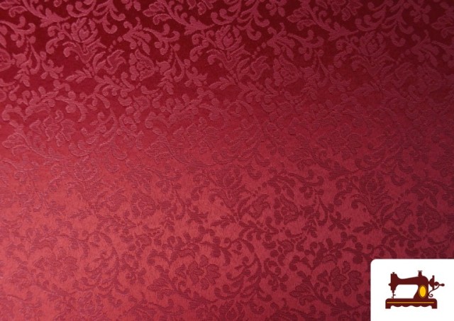 Acheter Tissu Jacquard Brocart Floral Largeur 280cm couleur Rubis