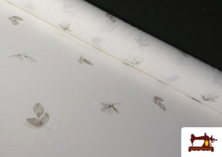 Tissu Rideaux Imprimé Feuilles Douces