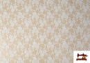 Acheter Tissu de Blonde Blanche Motifs Classiques Floraux